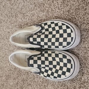 Woman's Checkerboard Sleip On Van's Shoes
